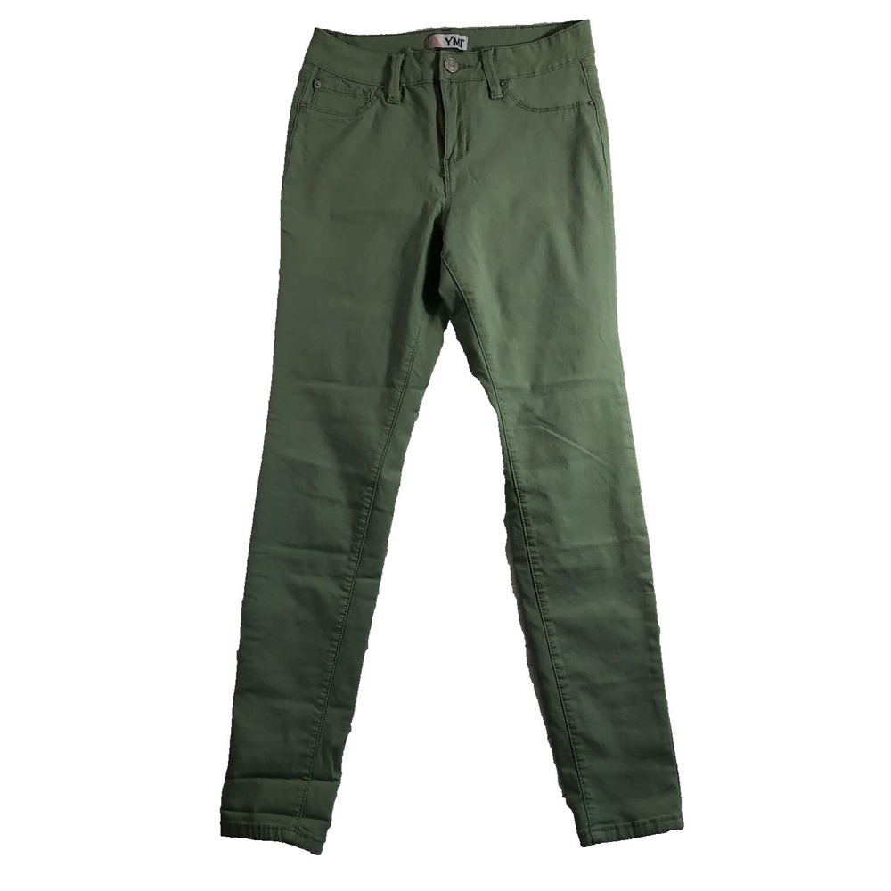 YMI Pants Women's Waist Size 27 Green Jeggings Leggings Stretch Skinny Mid Rise